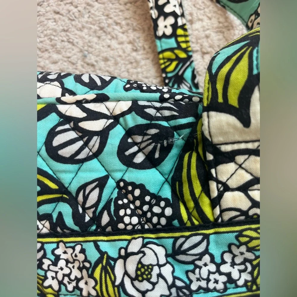 Vera Bradley Aqua and Green Quilted Baby Bag w/Changing Pad - Picture 8 of 8